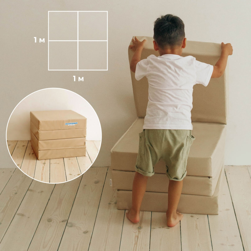 Мат (мягкий щит) Romana 1000*1000*100, в 4 сложения в Элисте ВИНКО