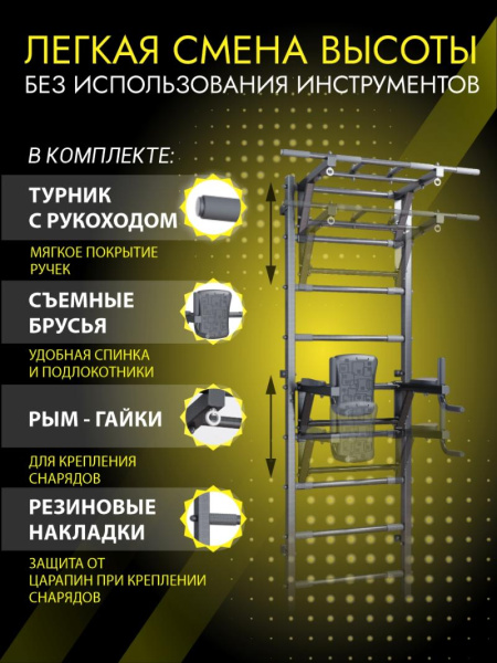 Шведская стенка усиленная (до 250 кг) Комбо 2