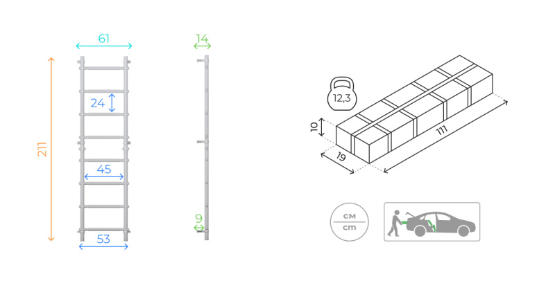 Домашний спортивный комплекс «Шведская стенка ROMANA S11» в Элисте ВИНКО