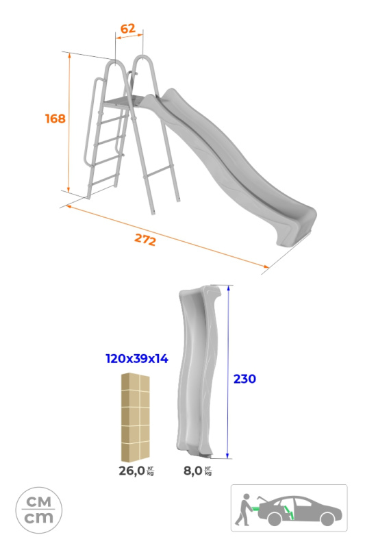 Горка детская для дачи ROMANA в Элисте ВИНКО