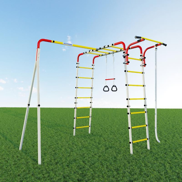 Детский спортивный комплекс для дачи ROMANA Веселая лужайка - 2 NEW - Распродажа!