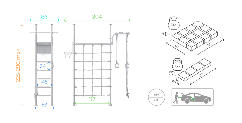 Домашний спортивный комплекс «Шведская стенка ROMANA R4» в Элисте ВИНКО