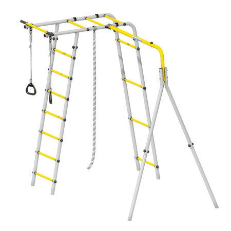 Детский спортивный комплекс для дачи ROMANA Лесная поляна - 3 NEW (Цвет серый/желтый | Без качелей)