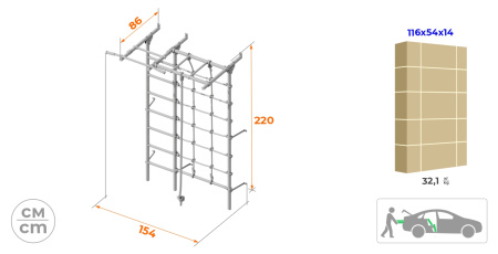 Спортивный комплекс для дачи Шведская стенка ROMANA D7